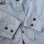 Burberry Women's Blue Belted Trench Coat Size 6R Photo 3