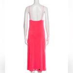 Le Superbe NWT Entourage Midi Slip Dress Hot Pink Coral Neon Slinky Satin size S Photo 14