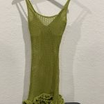 Green Crochet Mini Dress Photo 1