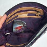Anuschka  Medium Crossbody Cardinal Bird Double Zip Pocket Painted Signed Artwork Photo 6