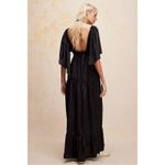 Free People Ethereal Witchy Fairy Cha Cha Maxi Dress Black Large Bohemian Goth Photo 2
