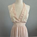 Champagne‎ & Strawberry Halter Flowy Dress Size Small Pink Photo 1