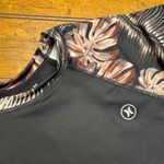 Hurley Womens Rash Guard Long Sleeve Black Tropical Leaf Print UPF 50+ Medium Photo 2