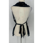 Hendi Black Lace Top Halter Open Back Whimsigoth Goth Fairy Tie Back One Size Size M Photo 6