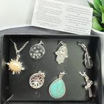 Avon 7 Days Celestial Charm Necklace Silver Tone with 7 Interchangeable Charms Photo 0