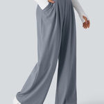 Halara  Flex™ High Waisted Pocket Wide Leg Waffle Work Pants | Weathervane Photo 0
