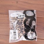 ASOS Design Leopard Print Thong Bikini Bottoms Size US 4 S Rib Channel Tie Brown Photo 4