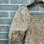 FASHION JACKSON THE DROP WOMENS POLKA DOT TAN AND BROWN MIDI DRESS SIZE SMALL Photo 3