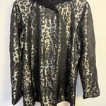 Dennis Basso Dennis by Dennis‎ Basso Leopard Reversible Trench Coat Womens L Hood Mob Wife Photo 0