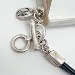 NEW Alexa's Angels Create Silver Tone Bar Leather Double Strand Bracelet Photo 2