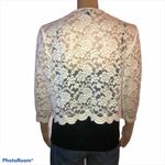 Connected Apparel  lace cropped cardigan top Photo 2
