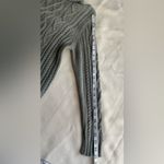 Elegant Cable Knit Turtleneck Sweater in Light Green 100% Cashmere Photo 11