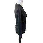 Title Nine  Womens Long Sleeve Athletic Ruched Top Black Stretchy Size Medium Photo 2