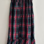 Vineyard Vines Apres Tartan Ruffle Midi, Green/Red Gingham, Size Small, Holiday Photo 2