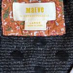 Maeve Anthropologie Black Jacquard Polka Dot V Neck Sophisticated Tank.   Size L Photo 1