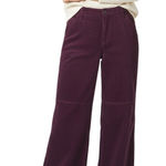 Arizona Jeans NWT Arizona Wide Leg Corduroy Pants Juniors 5 Burgundy High Rise Boho Retro 90s Photo 0