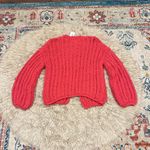 SAACHI CHUNKY KNIT OVERSIZED CARDIGAN SWEATER Pink Size undefined Photo 4