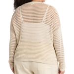 Max Studio NWT  Beige Crochet Open Knit Button Front Cardigan Sweater Size 3X Photo 1