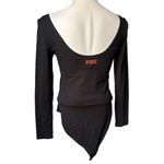 PINK - Victoria's Secret NWT, VS Pink Collegiate Texas Longhorns Black Bodysuit, Sz M Photo 5