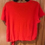 Madewell Texture & Thread Jacquard Wrap-Tie Top in Ripe Persimmon Size XL Photo 10
