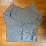 Juicy Couture  Pam Gela Off Shoulder Pullover Top Heart Charm Gray Women's XL Photo 6