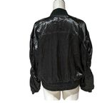 Free People NWOT movement X FP Luxe Satin Bomber Jacket Olive Green XL Photo 2