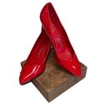 Calvin Klein • Bright Red Callia Pumps With 3 Inch Heels • Size 9.5 Photo 1