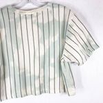 Adidas Medium Crop Top Trefoil Logo Handmade Bleach Dye Striped Cotton 159 Photo 7