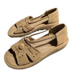 Vtg 1990s Earth Spirit Beige Suede Beaded Closed Back Comfort Sandals Sz 6 Tan Photo 6