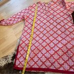 Roberta Roller Rabbit ROLLER RABIT Red‎ Patterned Cotton Tunic Top Size Medium Photo 2