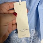 Calypso St. Barth  blue seashell eyelet pajama set tank shorts women’s size small Photo 4