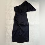 Lush Clothing Lush one shoulder draped satin navy dress NWT Photo 1