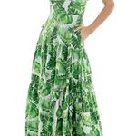 Square Neck Maxi Dress Green Size 8 Photo 2