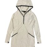 Athleta  Long Zip Up Hoodie Heathered Gray Tunic Duster Sweatshirt Womens Small Photo 1