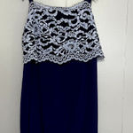 Club Monaco NWT  Xael Navy Blue Lace Silk Party Evening Going Out Slip Dress 2 Photo 0