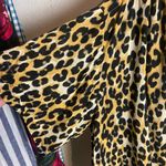 Urban Outfitters  Size S Animal Print Button Down Shirt Blouse Tie Front Boxy Photo 2