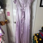 Elegant Lavender Strapless Gown Purple Size 14 Photo 3
