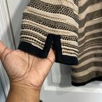 draper's & damon's Draper’s & Damon’s Button Front Sweater - Size 1x - Brown, Black & White Striped Photo 2