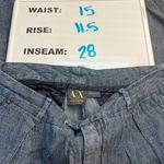 Armani Exchange Linen and Tencel Blend Pleat Front Straight Flowy Pant Women's 4 Photo 1