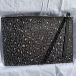 DKNY  Black and Gray Leopard Print Clutch Photo 0