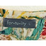 Floral Multicolor Flowy Tunic Top by Fortuity Size L Boho Lagenlook Artsy Fairy Size L Photo 5