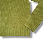 Vince Mock Neck Ribbed Cashmere Blend Sweater Lime Green XS Photo 4