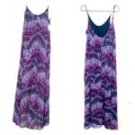 Planet Blue Blu Moon Maxi Cover Up Dress Women one Size Goddess U Back Celebrity Purple NWT Photo 4