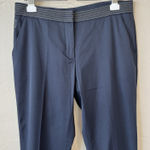 golfino womens golf Pants 8 Navy Blue Gold Trouser Classic Elegant Nautical Clas Photo 1