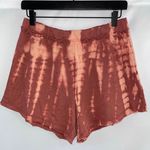 Maronie New Tie Dye Lounge Shorts Pull On French Terry Knit Rust Photo 6