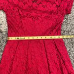 Missmay Women's Red Vintage Floral Lace Boatneck Swing Dress Size Small Photo 9