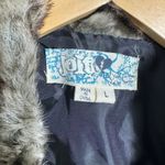 Jolt  Y2K Vintage Faux Fur Glam Shawl Cropped Coat Women L Brown Holiday Formal Photo 2