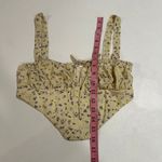 Princess Polly  Yellow Floral Tie Front Corset Top Size 4 US / AU 8 Photo 3