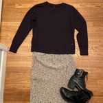 Banana Republic Black And Tan Floral Midi Skirt Photo 1