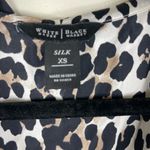 White House | Black Market WHBM Silk Leopard Print Cowlneck Blouse XS Photo 3